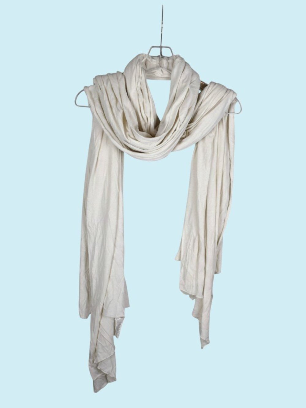 Frank & Eileen Aude Travel Scarf Vintage White Luxe Jersey Oversized Ultra Soft - Picture 7 of 10